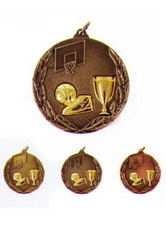 Медаль MD 803/AG баскетбол ― НАГРАДЫ ТУТ - магазин наград, кубков, медалей, подарков.